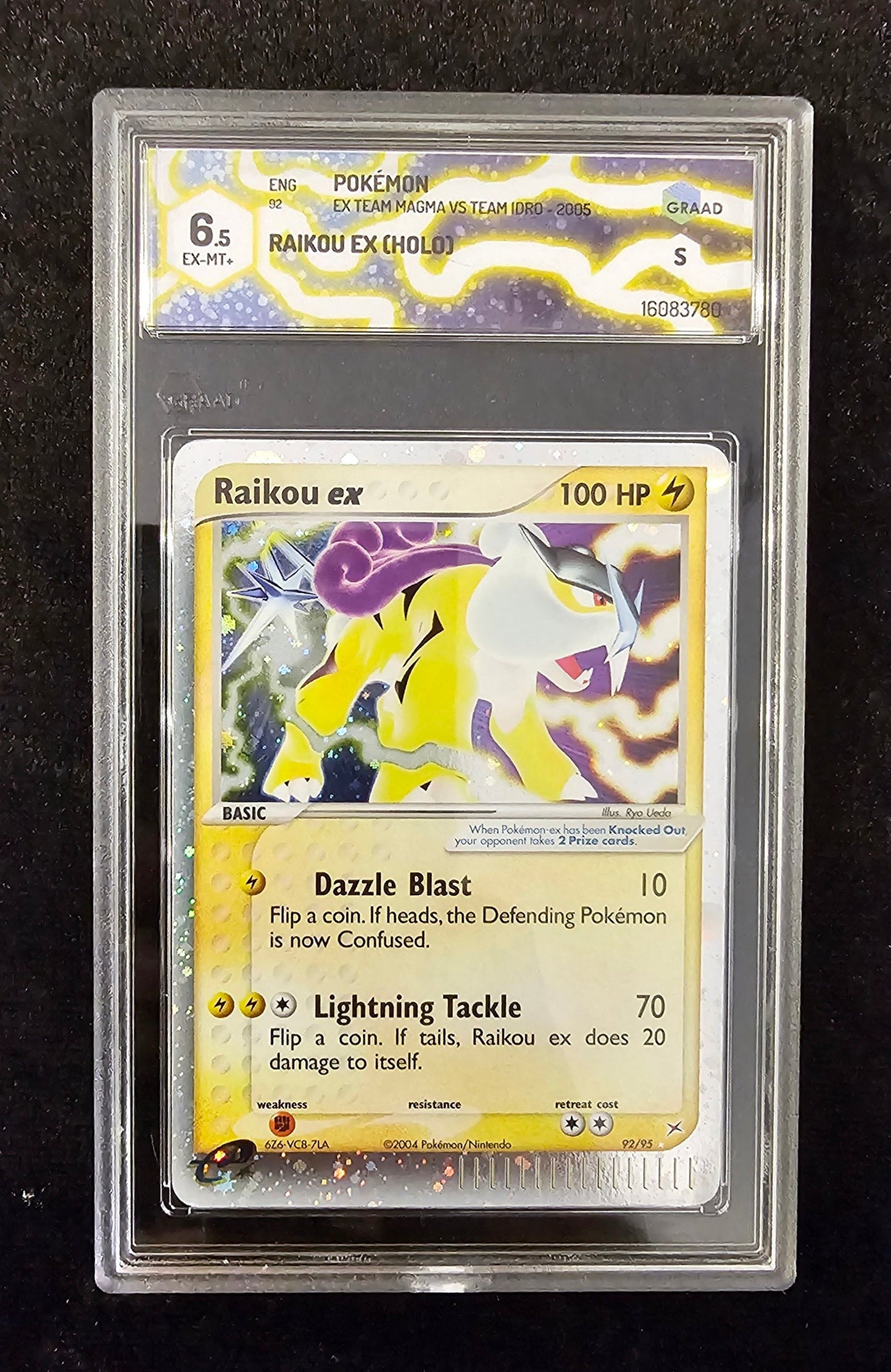 Raikou ex Holo EX Team magma vs Team Hydro 92/95