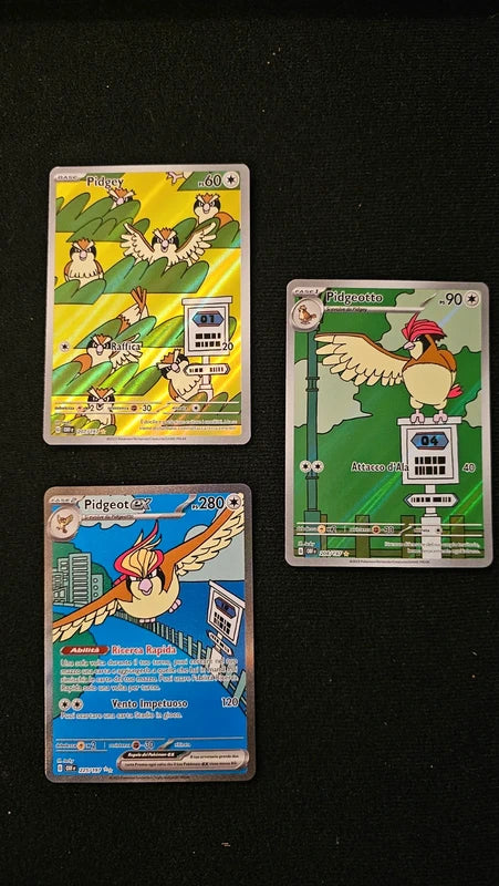 Pidgey 207 - Pidgeotto 208 - Pidgeot 225 - Ossidiana infuocata - OBF