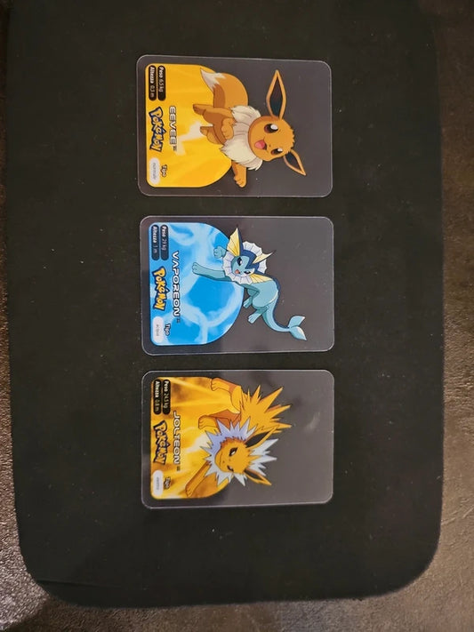 Pokèmon - Eevee, Vaporeon, Jolteon - Lamincards 2006